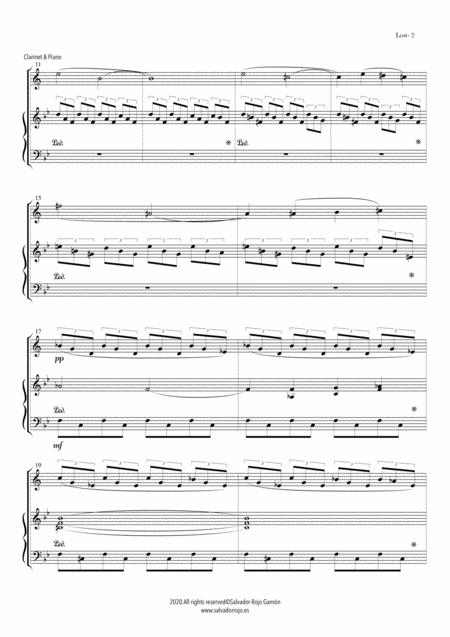 Lost For Clarinet In Bb Piano Page 2