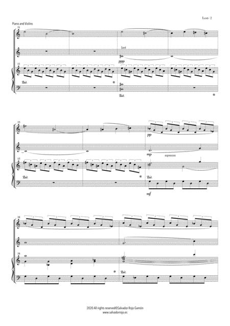 Lost For Two Violins Piano Page 2