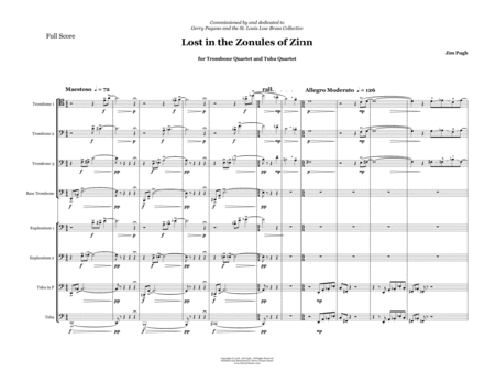 Lost In The Zonules Of Zinn For Trombone Quartet And Tuba Quartet Page 2