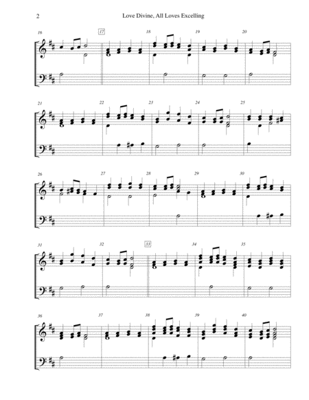 Love Divine All Loves Excelling For 2 Octave Handbell Choir Page 2