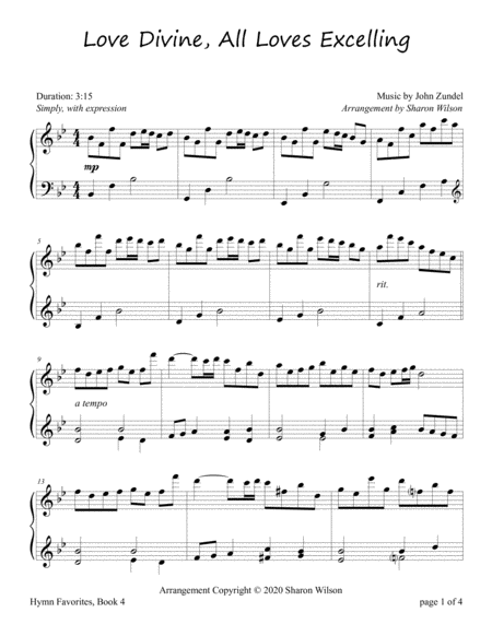 Love Divine All Loves Excelling Intermediate Piano Solo Page 2