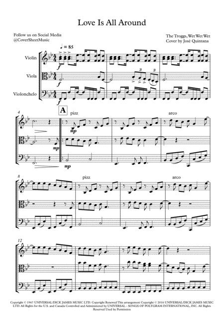 Love Is All Around String Trio Page 2