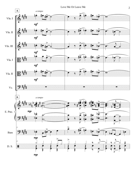 Love Me Or Leave Me String Sextet Orchestra Page 2