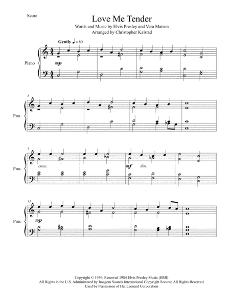 Love Me Tender Solo Piano Page 2