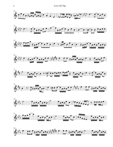 Love On Top Flute Page 2