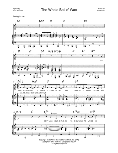 Love Songs Songbook 10 New Original Piano Vocal Jazz Cabaret Tunes Page 2