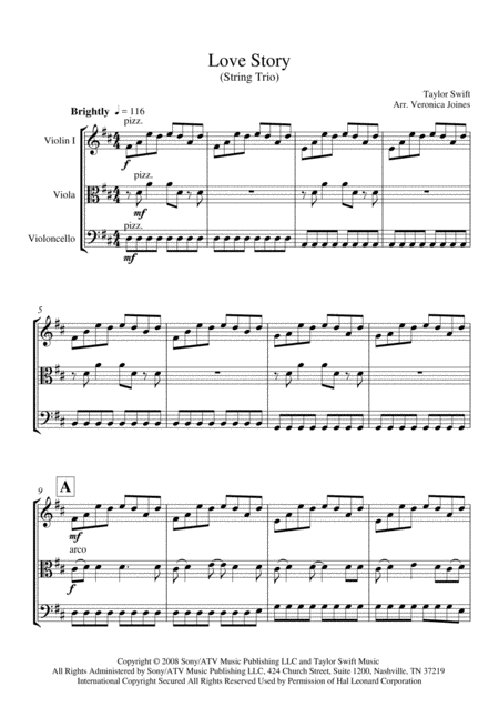 Love Story For String Trio Violin Viola Cello Page 2