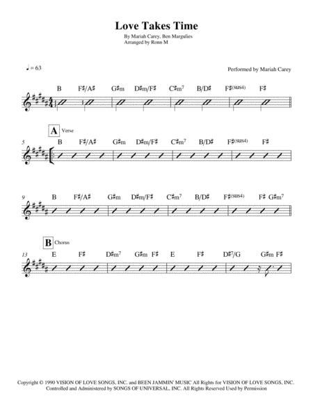 Love Takes Time Lead Sheet Performed By Mariah Carey Page 2