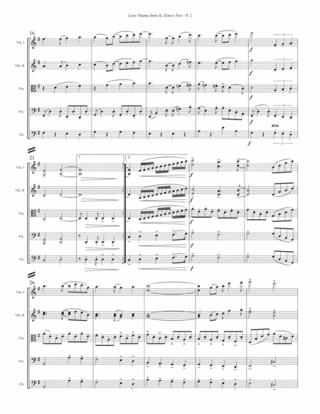 Love Theme From St Elmos Fire For String Ensemble Page 2