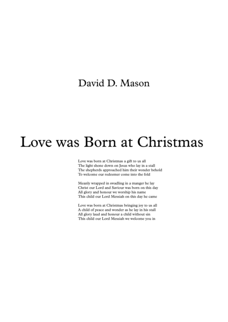 Love Was Born At Christmas Page 2