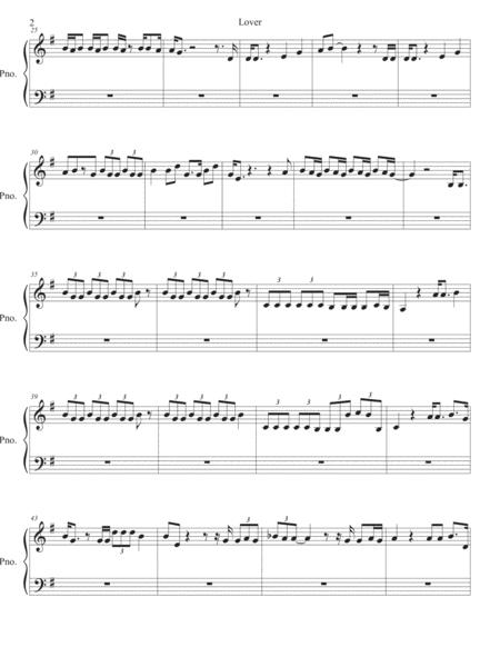 Lover Original Key Piano Page 2