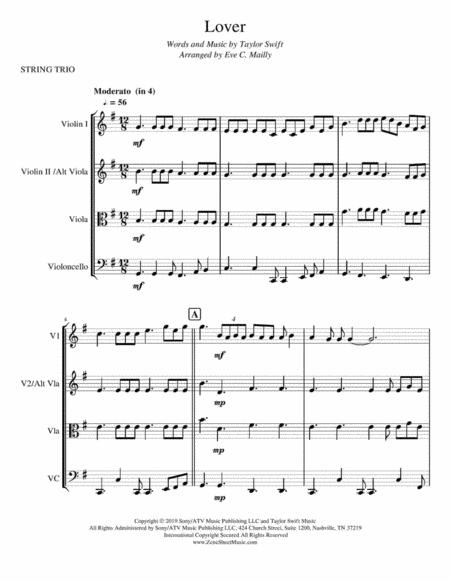 Lover Taylor Swift String Trio Page 2