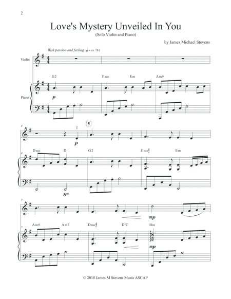 Loves Mystery Unveiled In You Violin Piano Page 2