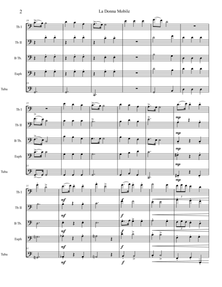 Low Brass Three Famous Opera Arias Score Page 2