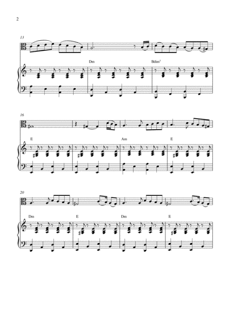 Lule Malesore My Mountain Flower Viola Solo And Piano Accompaniment Page 2