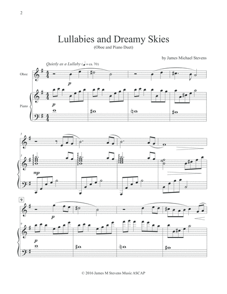 Lullabies And Dreamy Skies Oboe Piano Page 2