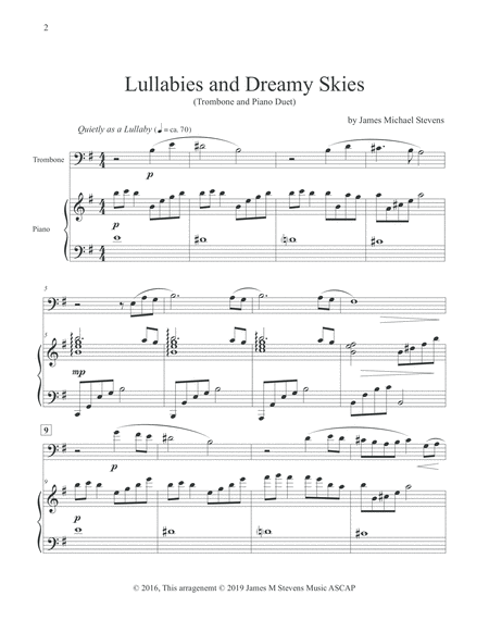 Lullabies And Dreamy Skies Trombone Piano Page 2