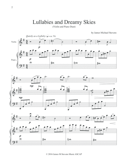 Lullabies And Dreamy Skies Violin Piano Page 2