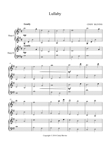 Lullaby An Original Lap Harp Duet Page 2