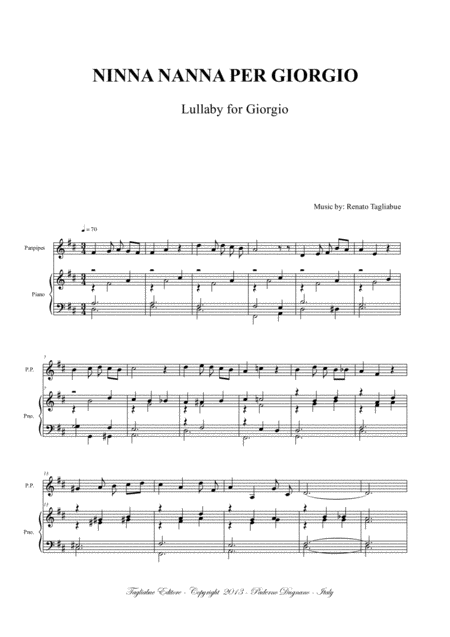 Lullaby For Giorgio Tagliabue For Satb Choir And Ensemble Page 2