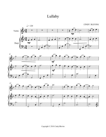 Lullaby For Harp And Violin Page 2