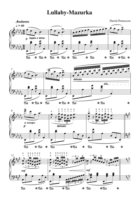 Lullaby Mazurka Opus 1 Page 2