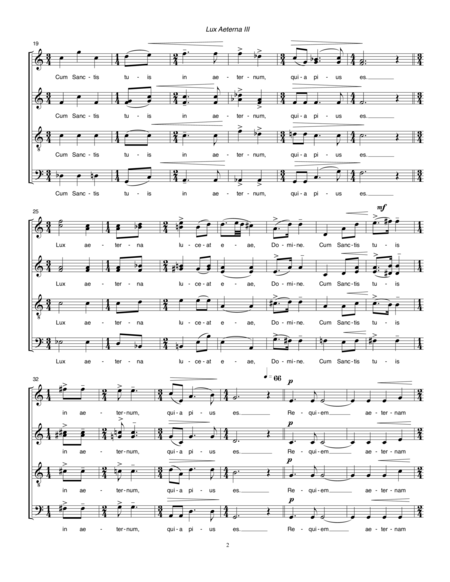 Lux Aeterna Iii 2000 2010 For Satb A Cappella Chorus Page 2