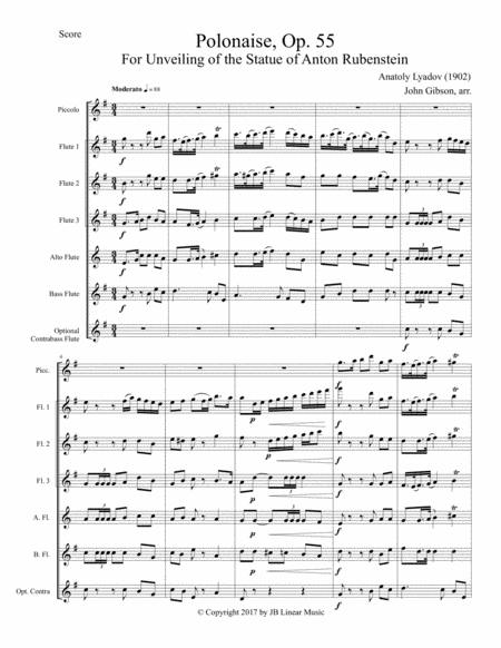 Lyadov Polonaise For Flute Choir Page 2