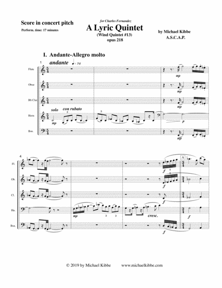 Lyric Quintet Wq 13 Opus 218 Page 2