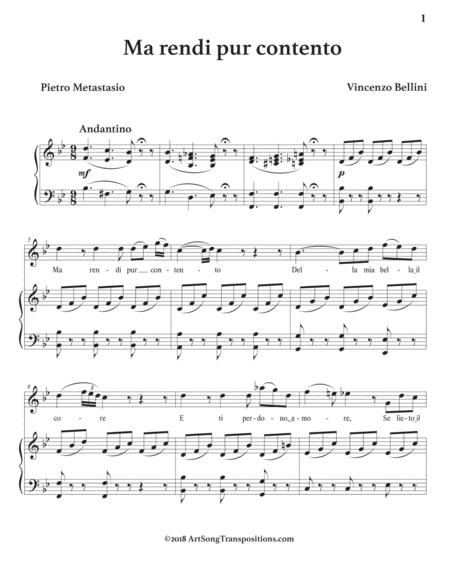 Ma Rendi Pur Contento B Flat Major Page 2