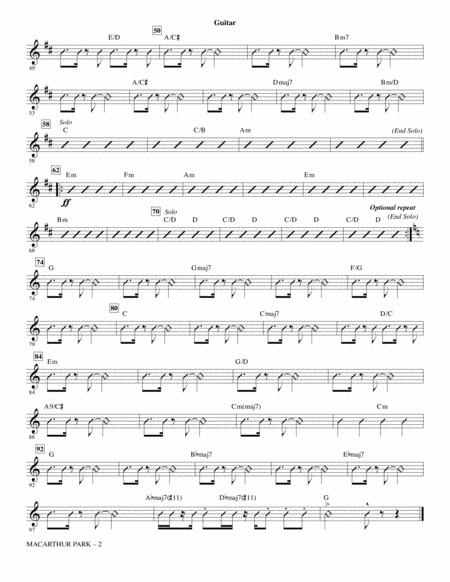 Macarthur Park Arr Mark Brymer Guitar Page 2