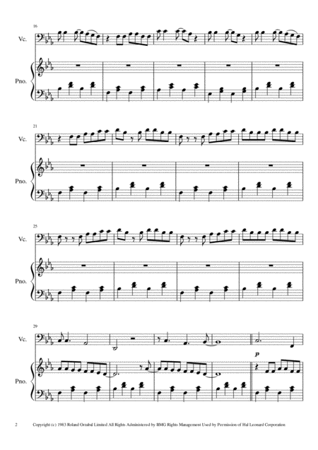 Mad World Cello And Piano Page 2