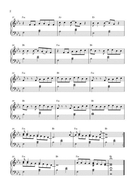 Mad World Early Intermediate Piano Page 2