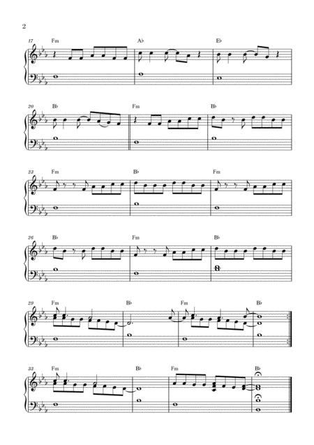 Mad World Easy Beginner Piano Page 2