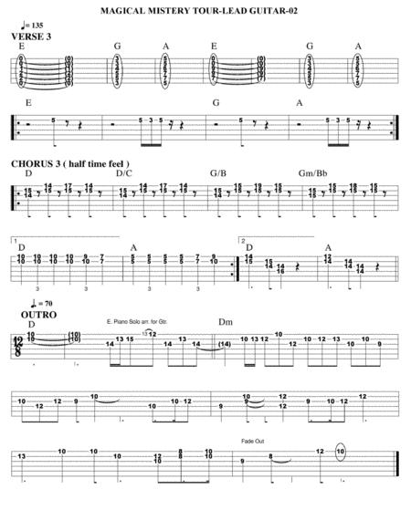 Magical Mystery Tour Guitar Tab Trumpets Arrangement Page 2