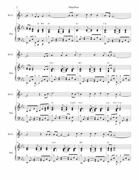 Magnificat For Bb Clarinet Solo And Piano Page 2