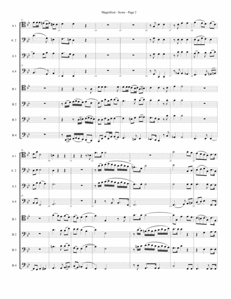 Magnificat For Trombone Or Low Brass Octet Page 2