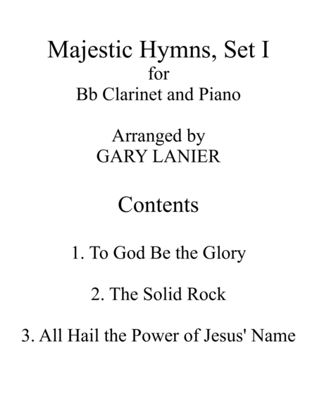 Majestic Hymns Set I Duets For Bb Clarinet Piano Page 2