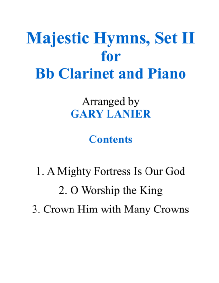 Majestic Hymns Set Ii Duets For Bb Clarinet Piano Page 2