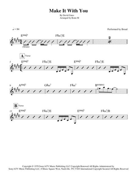 Make It With You Lead Sheet Performed By Bread Page 2