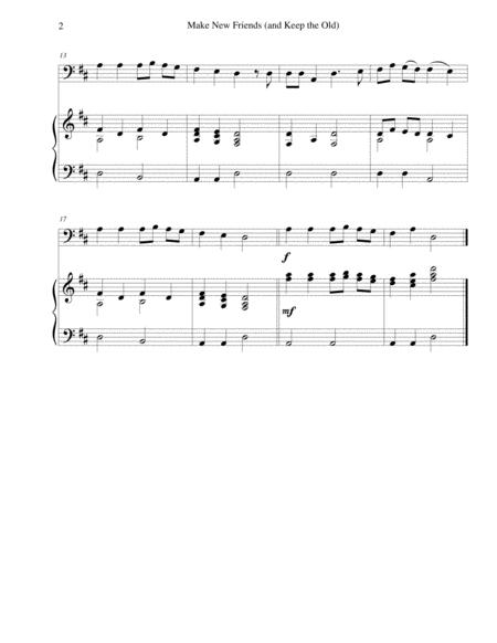 Make New Friends And Keep The Old For Beginning Cello With Optional Piano Page 2