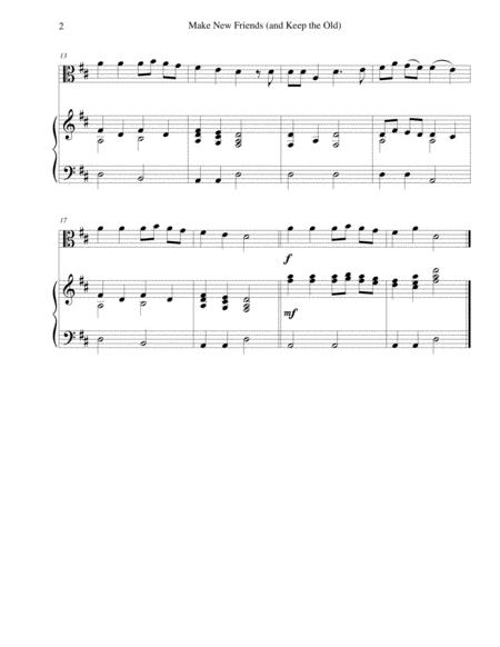 Make New Friends And Keep The Old For Beginning Viola With Optional Piano Page 2