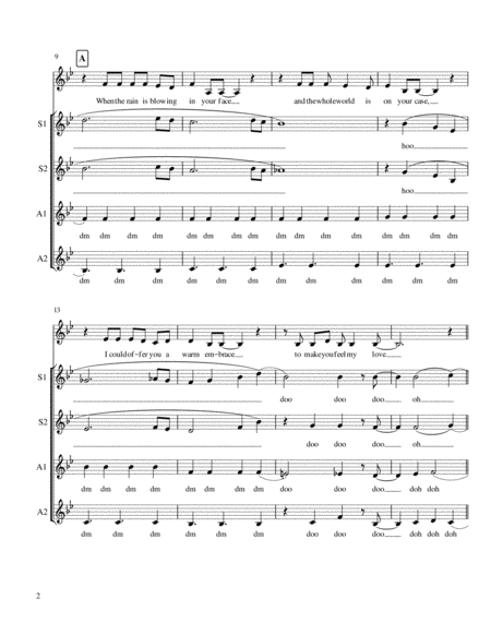Make You Feel My Love Ssaa A Cappella Page 2