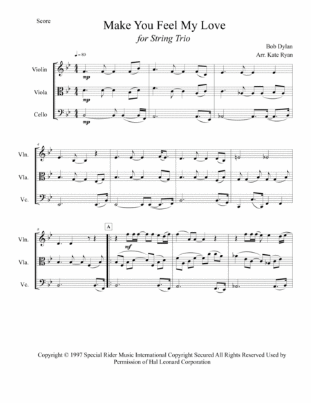 Make You Feel My Love String Trio Page 2