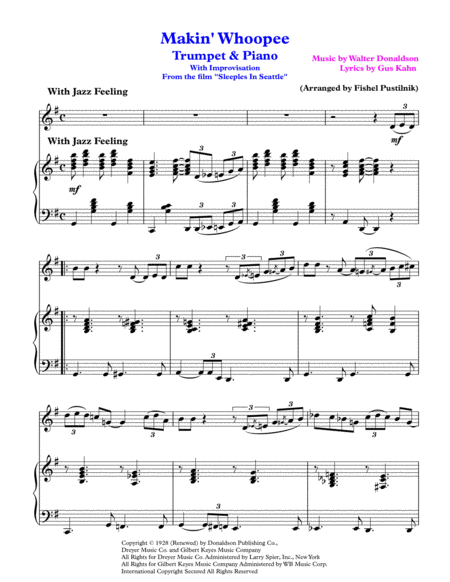 Makin Whoopee For Trumpet And Piano With Improvisation Video Page 2