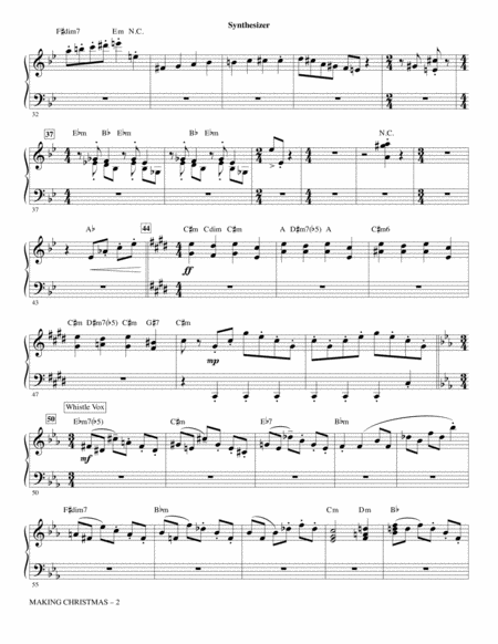 Making Christmas From The Nightmare Before Christmas Arr Mark Brymer Synthesizer Page 2