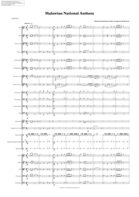 Malawian National Anthem For Symphony Orchestra Kt Olympic Anthem Series Page 2