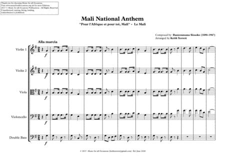 Mali National Anthem For String Orchestra Mfao World National Anthem Series Page 2