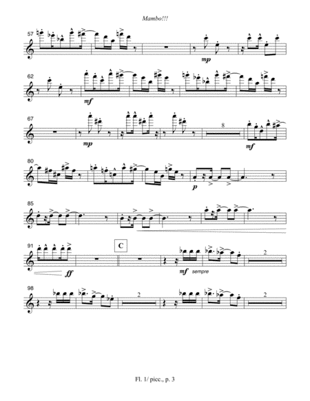 Mambo Flute 1 Piccolo Part Page 2