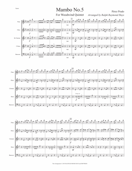 Mambo No 5 For Woodwind Quintet Page 2